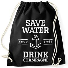Save water drink Champagne Turnbeutel Moonworks®