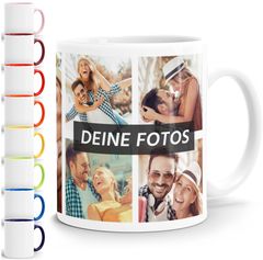 Tasse personalisiert Fotocollage Fototasse 9 Fotos persönliches Foto-Geschenk Kaffeetasse Bild selbst gestaltenSpecialMe®