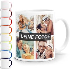 Tasse personalisiert Fotocollage Fototasse mit bis zu 5 Fotos persönliches Geschenk Kaffeetasse mit Bild selbst gestalten SpecialMe®