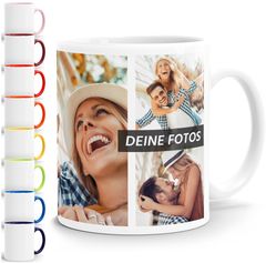 Tasse personalisiert Foto-Collage Text Fototasse bis zu 7 Fotos Fotogeschenk Kaffeetasse Bild selbst gestalten SpecialMe®