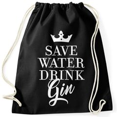 Save water drink Gin Festival Turnbeutel Moonworks®