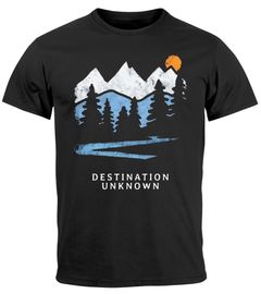 Herren T-Shirt Prinstshirt Berge Wandern Adventure Outdoor Minimalistischer Frontprint Retro Fashion Streetstyle Neverless®