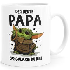 Kaffee-Tasse Papa Sprüche Geschenk Vatertag Lustig Motiv Baby-Yoda mit Spruch MoonWorks®