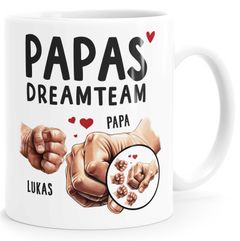 Tasse Papa personalisiert mit Namen bis zu 4 Kinder-Hände Geschenke zum Vatertag Geschenkidee Väter SpecialMe®