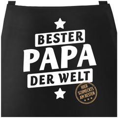 Kochschürze mit Spruch Bester Papa der Welt Geschenk für Papa Vatertag Geburtstag Baumwolle SpecialMe®