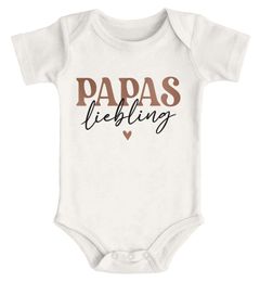 Baby Body Papas Liebling Herz Geschenk Vatertag  Bio-Baumwolle Jungen & Mädchen MoonWorks®