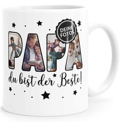 Kaffee-Tasse mit eigenen Fotos selbst gestalten personalisiertes Geschenk für Papa Vatertagsgeschenk SpecialMe®