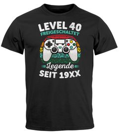 Herren T-Shirt Gamer Gaming Geburtstagsgeschenk Männer Nerd Geek Legende seit Jahreszahl anpassbar Moonworks®