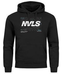 Hoodie Herren Print Aufdruck Grafik Topografie Kapuzen-Pullover Männer Fashion Streetstyle Neverless®
