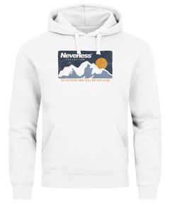 Hoodie Herren Print Wandern Berg-Grafik Vintage Retro Style Kapuzen-Pullover Männer Fashion Neverless®