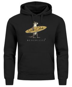 Hoodie Herren California Surfing Print Otter mit Surfboard Grafik Surfer-Design Männer Fashion Streetstyle Neverless®