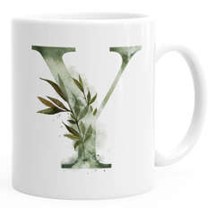 Buchstaben-Tasse "{style_variation_string}" Tasse mit Buchstabe Alphabet Monogramm Watercolor gezeichnet Kaffeetasse Autiga®