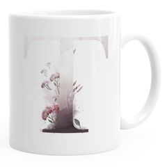 Buchstaben-Tasse "{style_variation}" Tasse mit Buchstabe Alphabet Monogramm Watercolor gezeichnet Kaffeetasse Autiga®