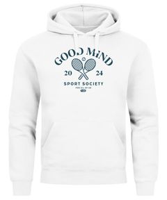 Hoodie Herren Sport Tennis Grafik Good Mind Sport Society Retro Fashion Streetstyle Neverless®