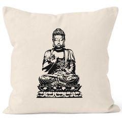Kissenbezug Budda Kissen-Hülle Deko-Kissen Baumwolle MoonWorks®