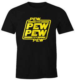 Herren T-Shirt Pew Pew Pew Fun-Shirt Moonworks®