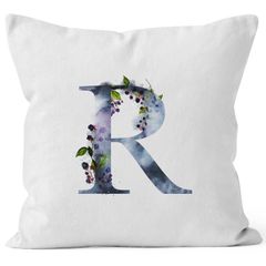 Kissenbezug Buchstaben-Kissen "{style_variation}" Buchstabe Alphabet Monogramm Anfangsbuchstaben Watercolor gezeichnet Kissen-Hülle Autiga®