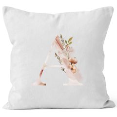 Kissenbezug Buchstaben-Kissen "{style_variation}" Buchstabe Alphabet Monogramm Anfangsbuchstaben Watercolor gezeichnet Kissen-Hülle Autiga®