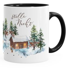 Weihnachts-Tase Stille Nacht Weihnachten Winter Schnee Silent Night Christmas Kaffeetasse Teetasse Keramiktasse Autiga®