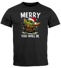 Herren T-Shirt Weihnachten Fun-Shirt Spruch lustig Merry You will be XMAS Moonworks®
