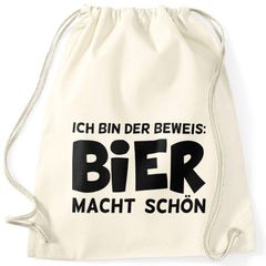 Ich bin der Beweis Bier macht schön - Festival Turnbeutel Moonworks®