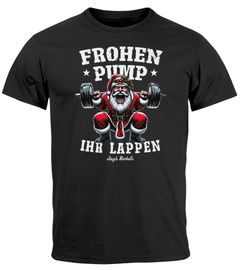 Herren T-Shirt Weihnachten Fitness-Spruch Lustig Frohes Pumpen ihr Lappen XMAS Outfit Männer Moonworks®