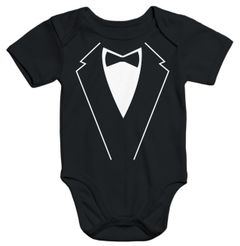 Baby Body Anzug Smoking Fliege Hemd Krawatte Shirts Multi Moonworks®