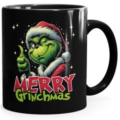 Tasse Weihnachten Grinch Merry Grinchmas XMAS Lustig Geschenkidee Weihnachtstasse MoonWorks®
