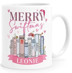 Tasse Musikfan Wortspiel Merry Swiftmas Frohe Weihnachten personalisiert Name Fantasse SpecialMe®