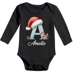 Baby Body Weihnachten personalisiert Monogramm Name Weihnachtsmotiv Babygeschenk Bio Baumwolle SpecialMe®