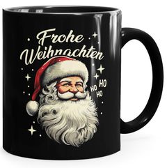 Tasse Frohe Weihnachten Santa Claus Weihnachtsmann Nikolaus Aufdruck Geschenkidee MoonWorks®