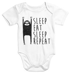 Sleep eat Sleep Repeat Baby Body Faultier Moonworks®