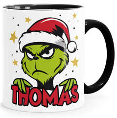 Tasse Weihnachten Weihnachtsnörgler personalisierbar mit Name Wunschname Geschenkidee Weihnachtsmuffel MoonWorks®