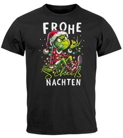 Herren T-Shirt Weihnachten Grinch Spruch lustig Frohe Sch*Nachten XMAS Outfit Moonworks®