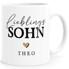 Tasse personalisiert Lieblingssohn Lieblingstochter Wunschname Namenstasse Geschenkidee für Erwachsene Kinder SpecialMe®