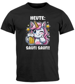 Herren T-Shirt Alkohol Bier EinhornPartyshirt Feiern Fun-Shirt Spruch lustig Moonworks®