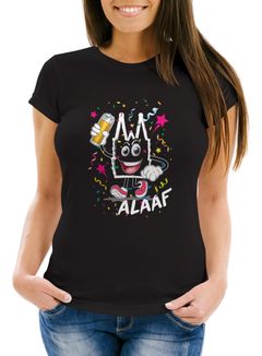 Damen T-Shirt Fasching Karneval Alaaf Kölner Dom Ersatzkostüm Last Minute Faschingskostüm Funshirt Moonworks®