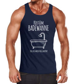 Herren Tanktop Fasching Kostüm Badewanne Ich lass mich volllaufen Faschings-Shirt Moonworks®