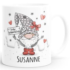 Kaffee-Tasse Frohe Weihnachten Wichtel Weihnachtsmotiv mit Namen persönliche Geschenke SpecialMe®