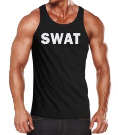 Herren Tanktop SWAT Kostüm Fasching Karneval Faschings-Shirt Fun-Shirt Spezialeinheit Verkleidung Moonworks®