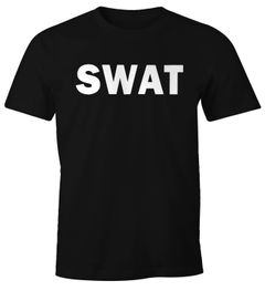 Herren T-Shirt SWAT Kostüm Fasching Karneval Faschings-Shirt Fun-Shirt Spezialeinheit Verkleidung Moonworks®