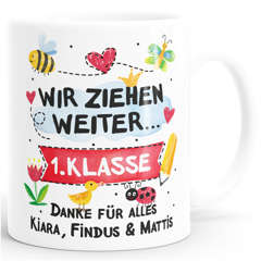Kaffee-Tasse Erzieherin Kindergarten Danke für Alles personalisierte Geschenke Namen Kinder SpecialMe®