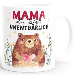 Kaffee-Tasse Muttertag lustig Spruch Mama du bist unentbärlich Bär Geschenk Geburtstag Mutter SpecialMe®