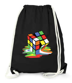Turnbeutel Gym Bag - Melting Rubiks Cube Schmelzender Zauberwürfel - Moonworks®