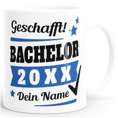 Tasse Bachelor Abschluss personalisiert mit Namen und Jahr Geschenk Student Studentin Bachelorarbeit SpecialMe®