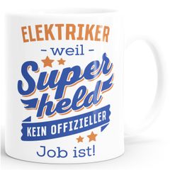 Kaffee-Tasse [Beruf] weil Superheld kein offizieller Job ist personalisiert mit Namen kleine Geschenke SpecialMe®