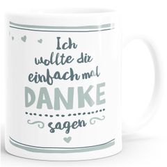 Kaffeetasse Ich wollte dir einfach mal Danke sagen Pinguin Dankeschön-Geschenk personalisierte Geschenke Name SpecialMe®