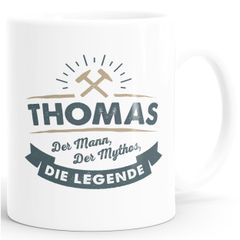 Kaffee-Tasse Wunsch-Name Der Mann, der Mytos, die Legende Vatertagsgeschenk personalisierte Geschenke Männer SpecialMe®