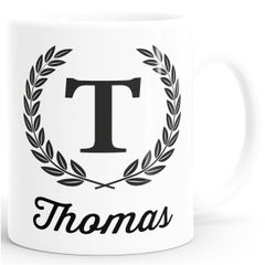 Namenstasse personalisierte Kaffee-Tasse mit Namen Buchstabe persönliche Geschenke für Männer Bürotasse SpecialMe®