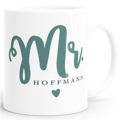 personalisierte Kaffeetasse Tasse Mr & Mrs Nachname Namenstasse personalisierte Geschenke Hochzeitsgeschenk SpecialMe®